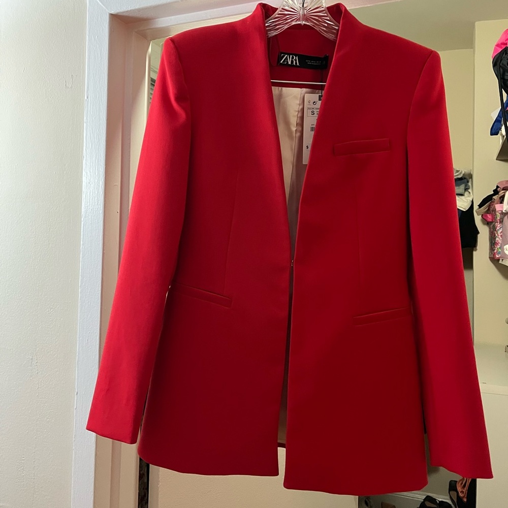 Brand new red zara blazer
